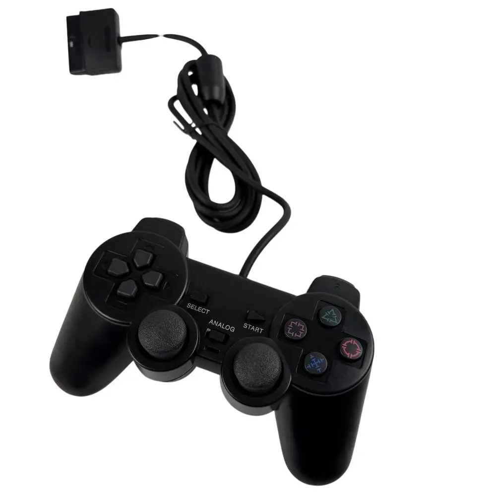 Finera Wired Gaming Controller for PS1 & PS2 - Black